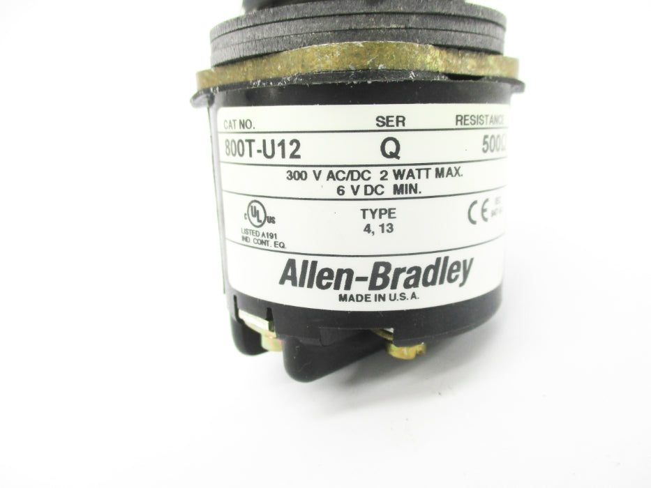 ALLEN BRADLEY 800T-U12 SER. Q 300VAC/DC NSNP