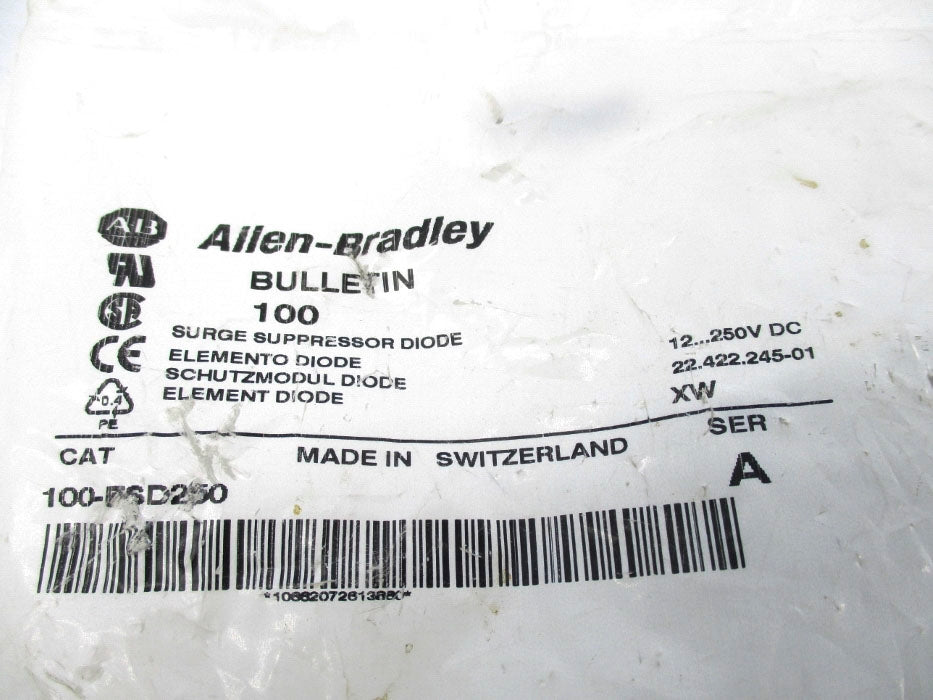 ALLEN BRADLEY 100-FSD250 SER. A 12-250VDC NSMP