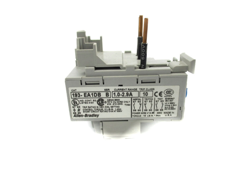 INDUSTRIAL SPARE PART 193-EA1DB SER. B 600V 1.0-2.9A (BR/WH) NSMP