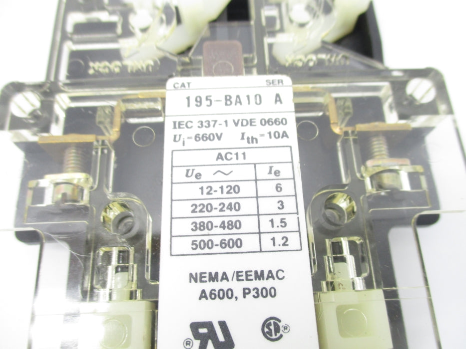 INDUSTRIAL SPARE PART 195-BA10 SER. A 500-600VAC 1.2A NSNP