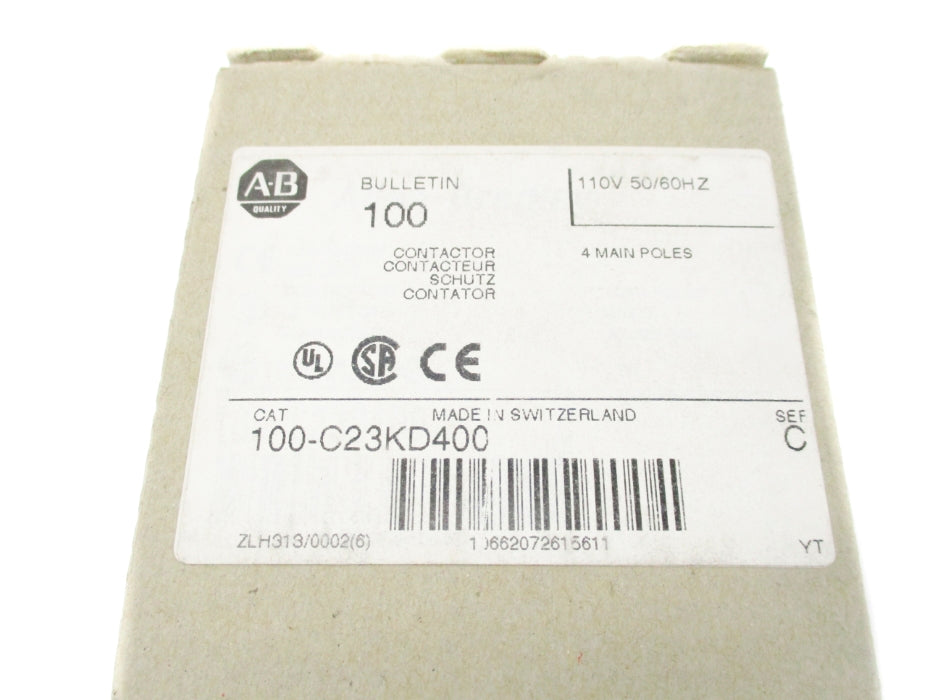 ALLEN BRADLEY 100-C23KD400 SER. C 110V (BR/WH) NSMP