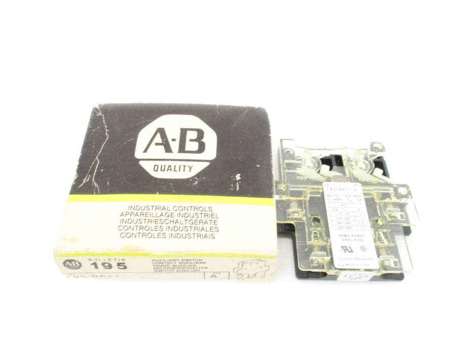 INDUSTRIAL SPARE PART 195-BA11 SER. A 600VAC 1.2A (BK/YL) NSMP