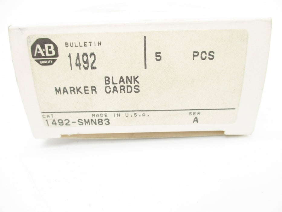 ALLEN BRADLEY 1492-SMN83 SER. A (PKG OF 5) (GY/BL) NSMP