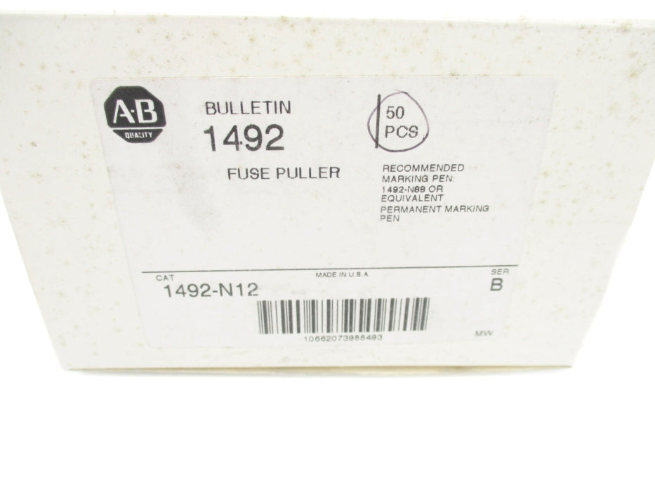ALLEN BRADLEY 1492-N12 SER. B (PKG OF 50) (WH) NSMP