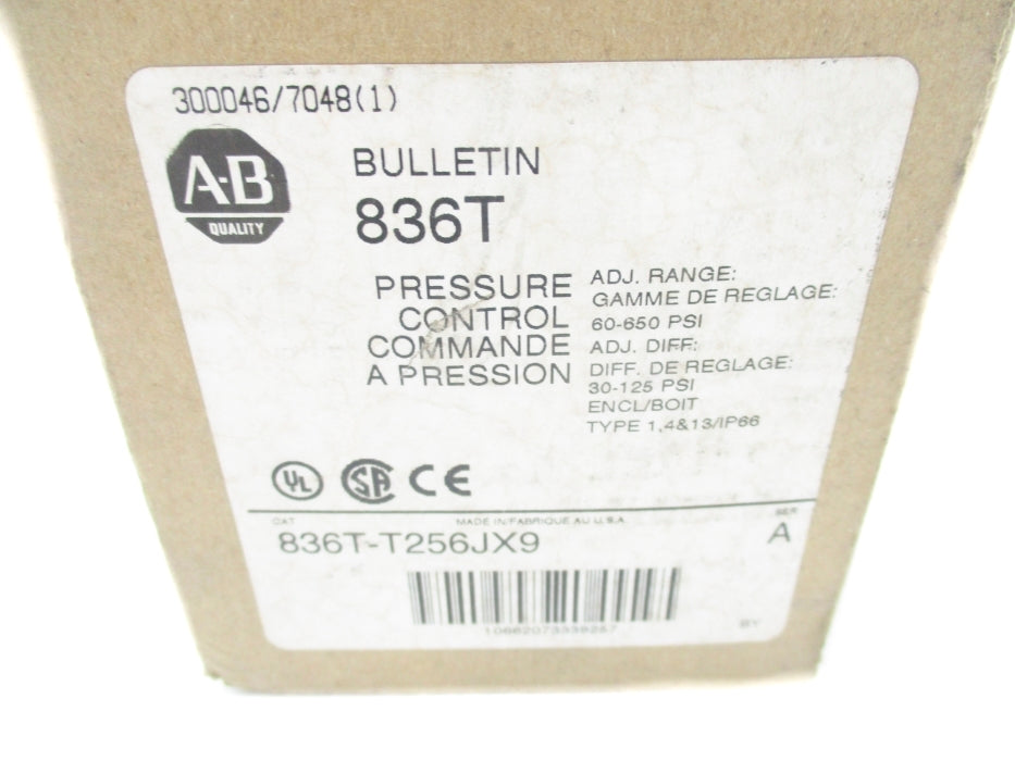 ALLEN BRADLEY 836T-T256JX9 SER. A  30-650PSI (BR/WH) NSMP