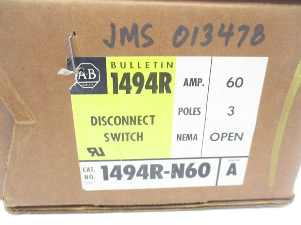 ALLEN BRADLEY 1494R-N60 SER. A 460V 60A (AS PICTURED)  (BR/YL) NSMP
