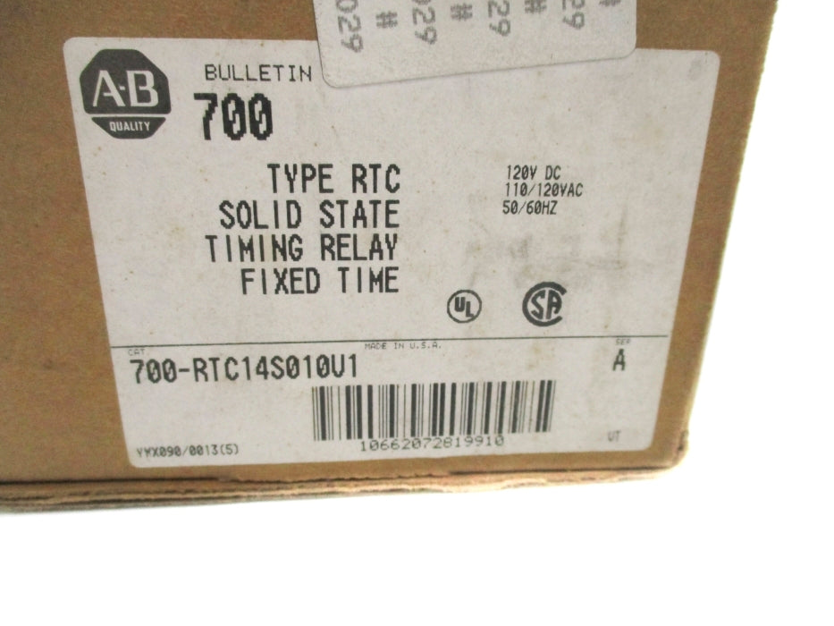 INDUSTRIAL SPARE PART 700-RTC14S010U1 SER. A 110/120VAC 30A (BR/WH) NSMP