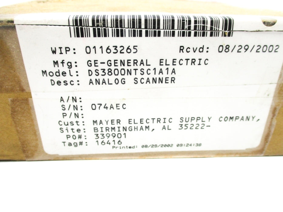 GENERAL ELECTRIC DS3800NTSC1A1A REMAN