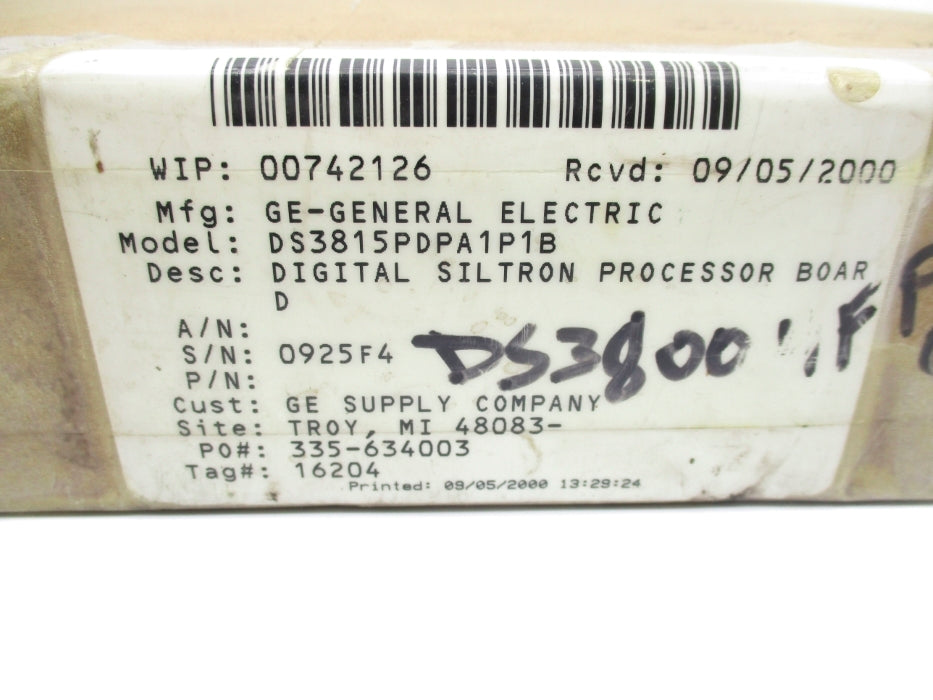 GENERAL ELECTRIC DS3815PDPA1P1B REMAN