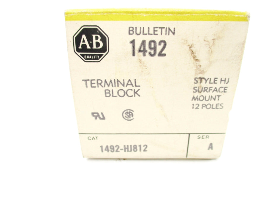 ALLEN BRADLEY 1492-HJ812 SER. A (BK/YL) NSMP