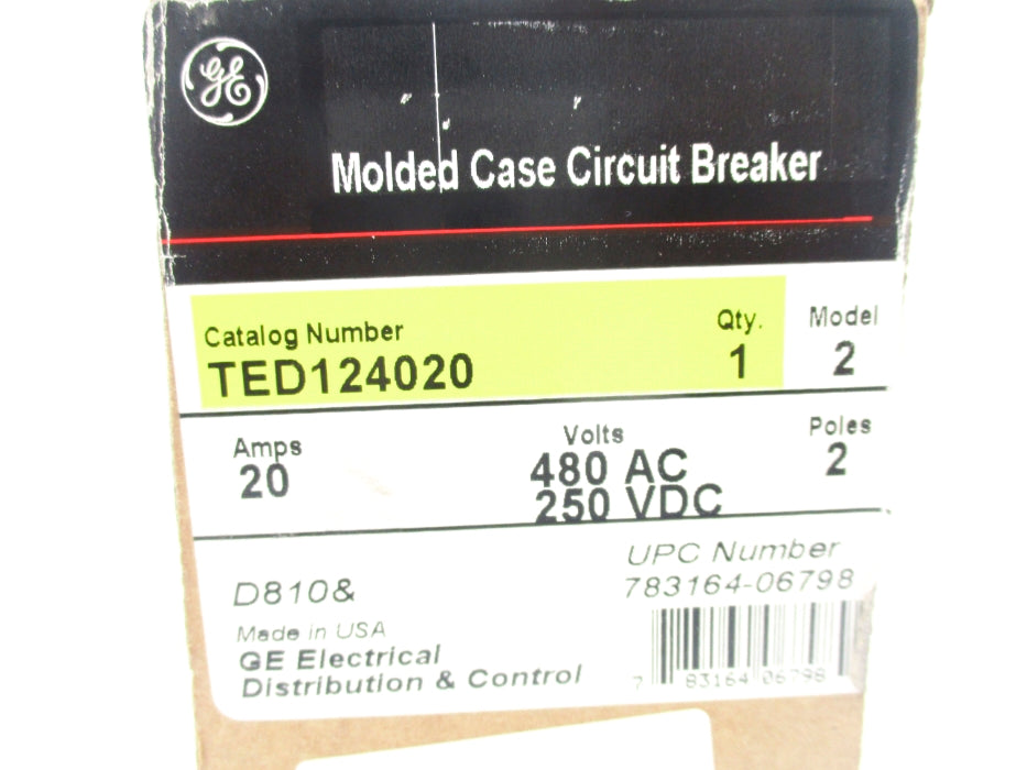 GENERAL ELECTRIC TED124020 480VAC 20A NSMP