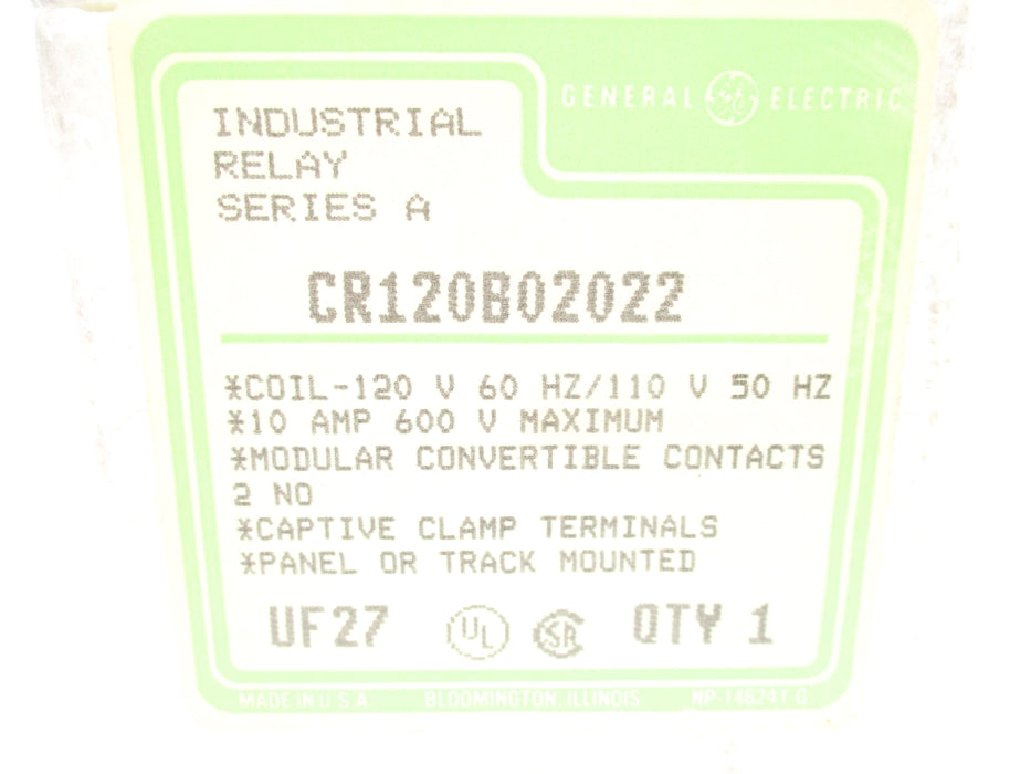 GENERAL ELECTRIC CR120B02022 SER. A 110/120V 10A NSMP