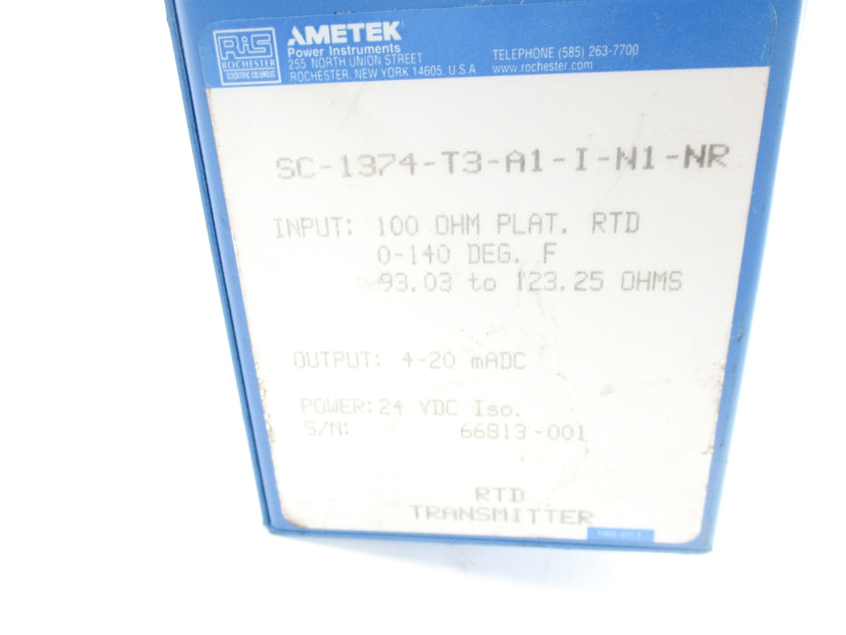 AMETEK SC-1374-T3-A1-I-N1-NR NSNP