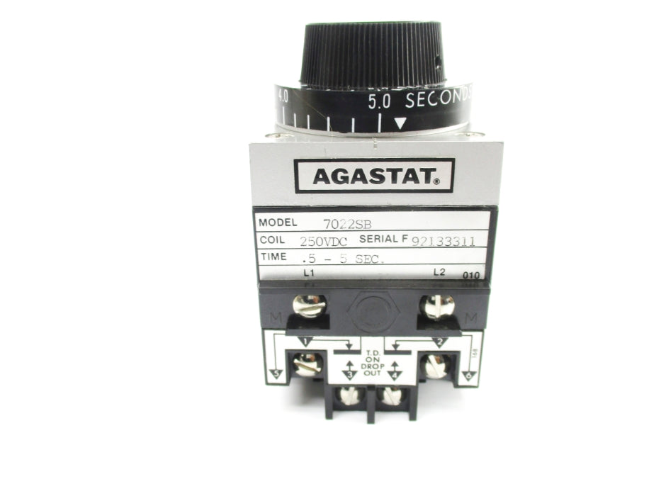 AGASTAT 7022SB 250VDC .5-5 SEC. NSMP
