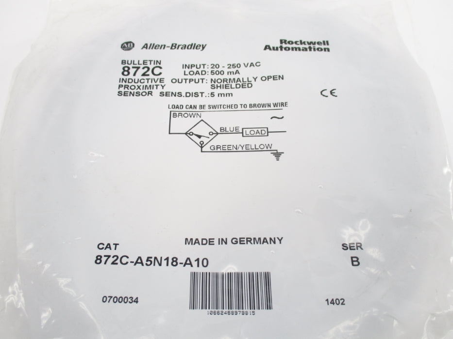INDUSTRIAL SPARE PART 872C-A5N18-A10 SER. B NSMP