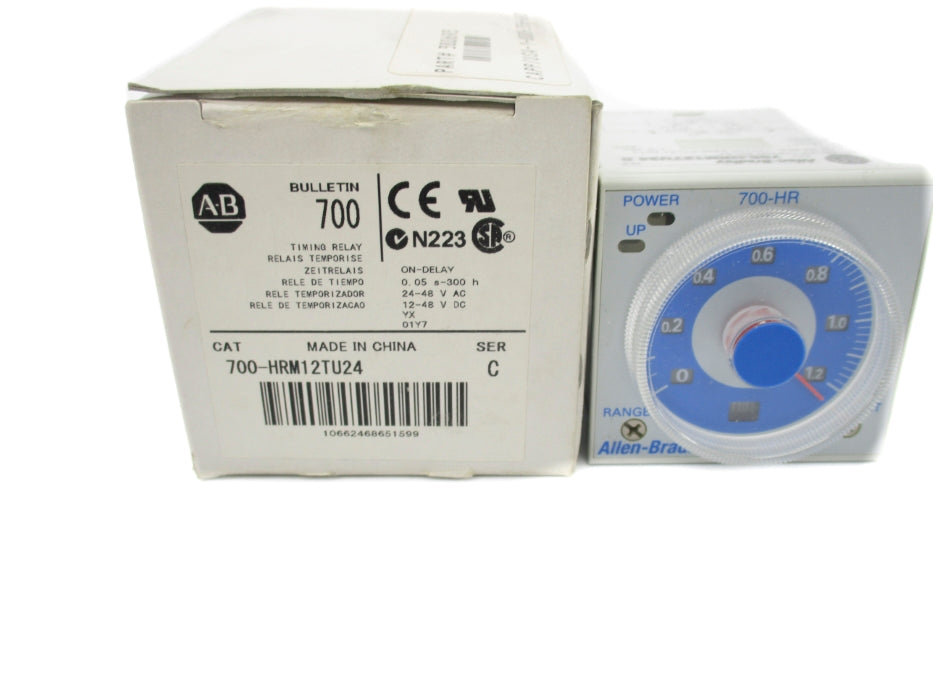 ALLEN BRADLEY 700-HRM12TU24 SER. C 24-48VAC/12-48VDC 5A 0.05S-300H (WH) NSMP