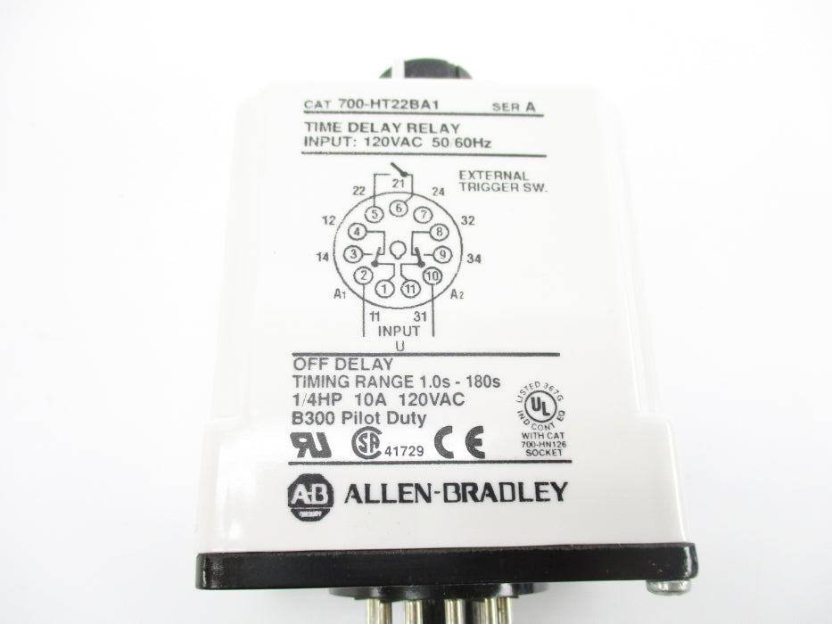 INDUSTRIAL SPARE PART 700-HT22BA1 SER. A 120VAC 10A 1.0-180S UNMP