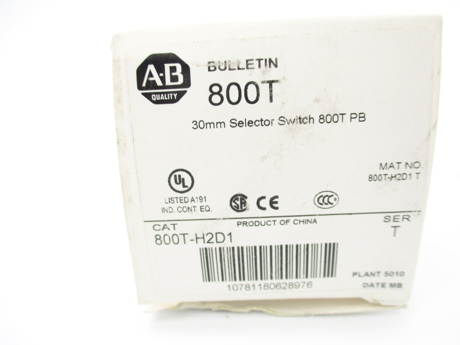 ALLEN BRADLEY 800T-H2D1 SER. T (AS PICTURED1) (WH)  NSMP