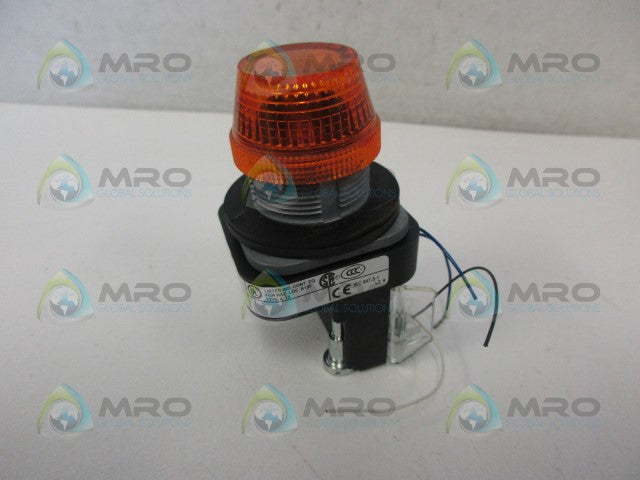 ALLEN BRADLEY 800T-QH24A SER U AMBER PILOT LIGHT *USED*