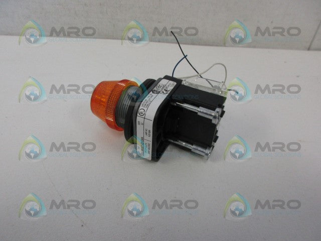 ALLEN BRADLEY 800T-QH24A SER U AMBER PILOT LIGHT *USED*