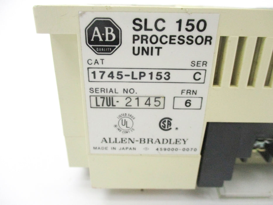ALLEN BRADLEY 1745-LP153 SER. C F/W 6 UNMP
