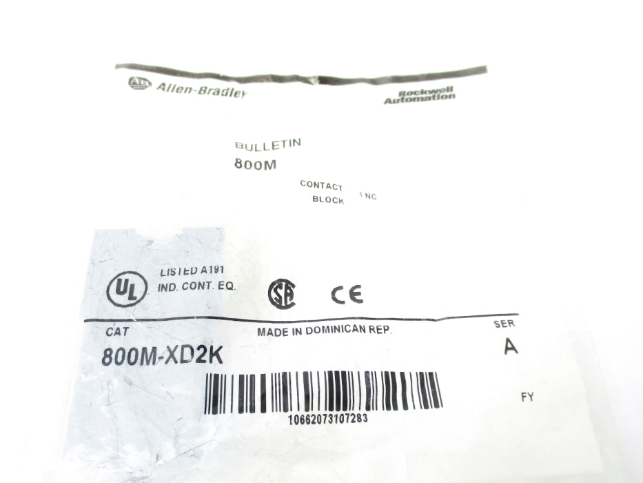 INDUSTRIAL SPARE PART 800M-XD2K SER. A NSMP