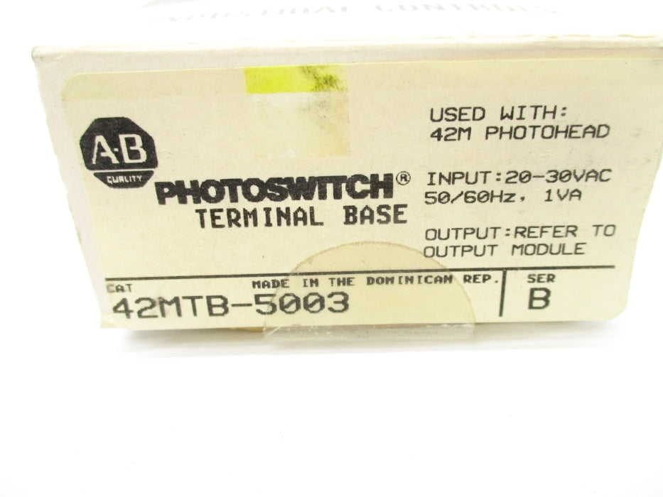 INDUSTRIAL SPARE PART 42MTB-5003 SER. B 20-30VAC (BK/YL) NSMP