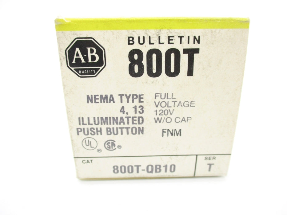 ALLEN BRADLEY 800T-QB10 SER. T (BK/YL) NSMP