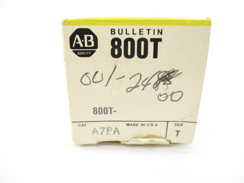 ALLEN BRADLEY 800T-A7PA SER. T (BK/YL) NSMP
