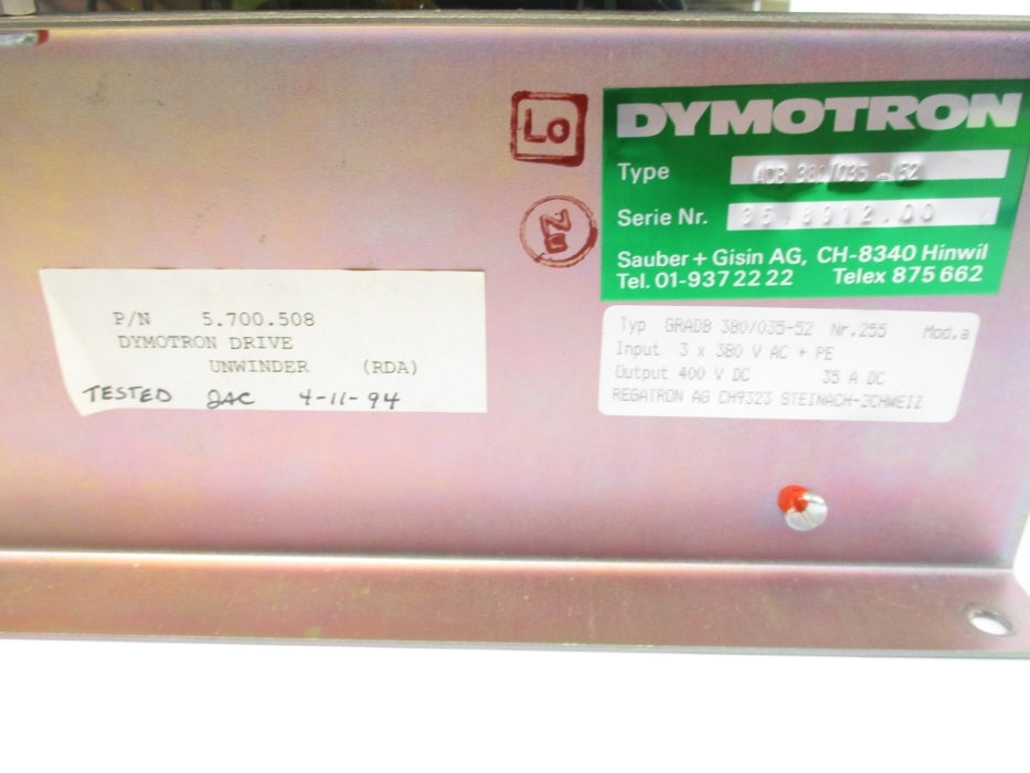 DYMOTRON ADB380/035-52 UNMP