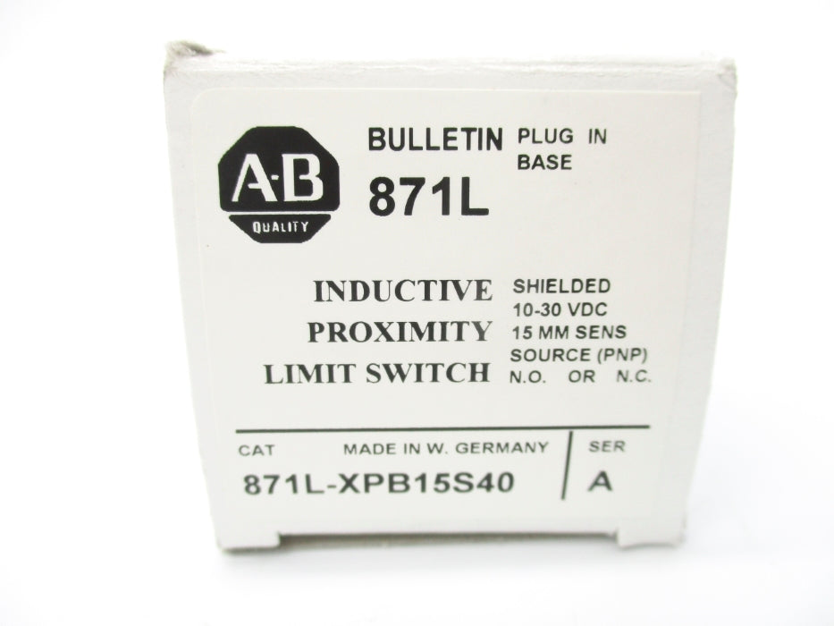 ALLEN BRADLEY 871L-XPB15S40 SER. A (GY/BL) NSMP