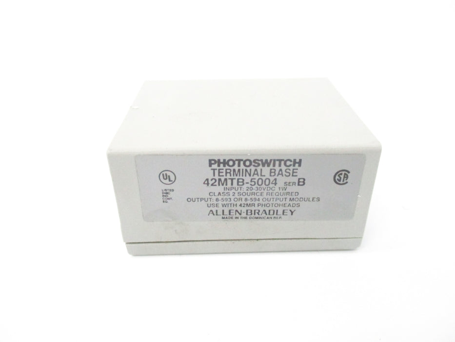 ALLEN BRADLEY 42MTB-5004 SER. B 20-30VDC (BK/YL) NSMP