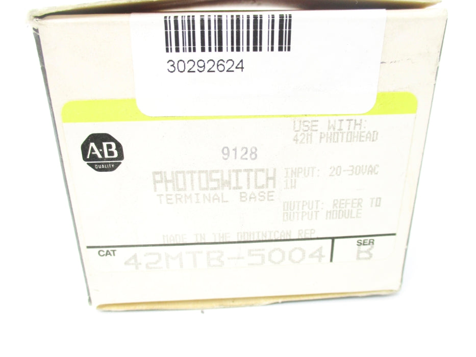 ALLEN BRADLEY 42MTB-5004 SER. B 20-30VDC (BK/YL) NSMP