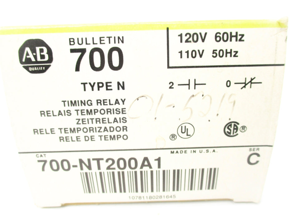 INDUSTRIAL SPARE PART 700-NT200A1 SER. C 110/120V 60A (BK/YL) NSMP