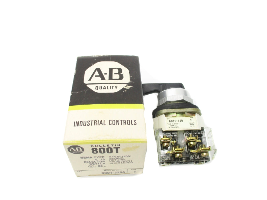 ALLEN BRADLEY 800T-J20A SER. T (BK/YL) NSMP