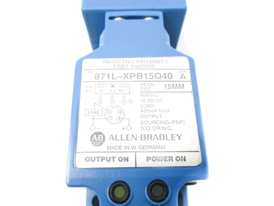 INDUSTRIAL SPARE PART 871L-XPB15Q40 SER. A UNMP