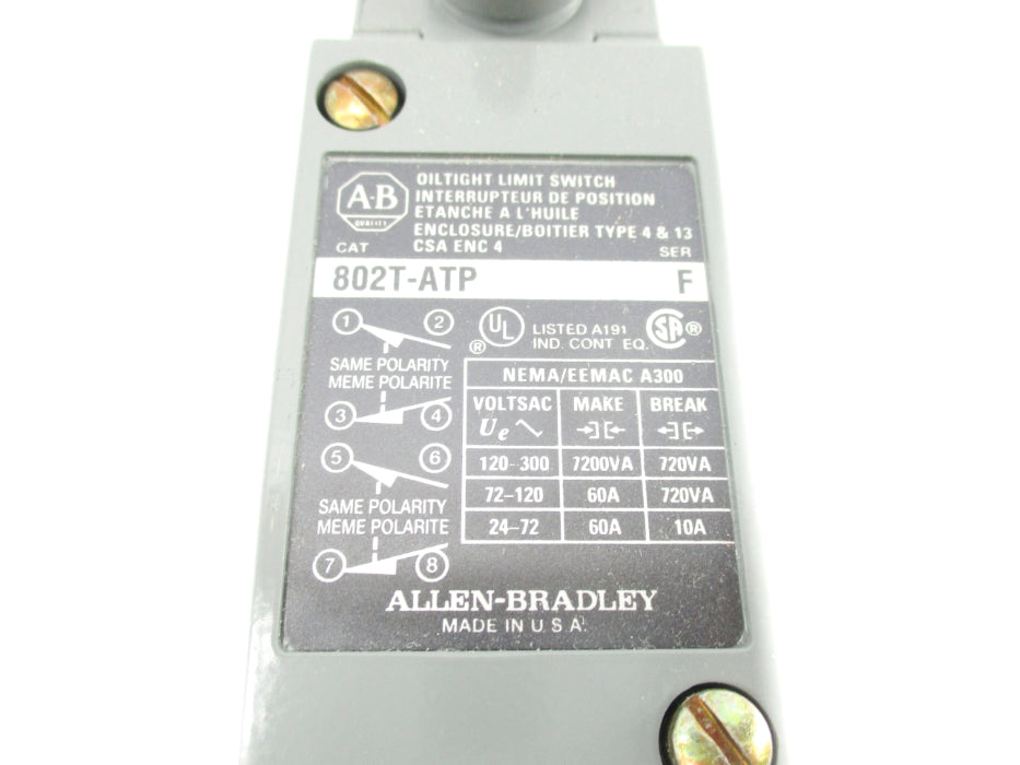 ALLEN BRADLEY 802T-ATP SER. F NSNP