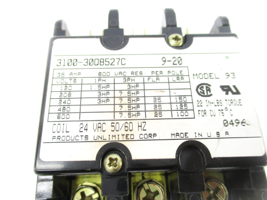TYCO 3100-30Q8527C 24VAC UNMP