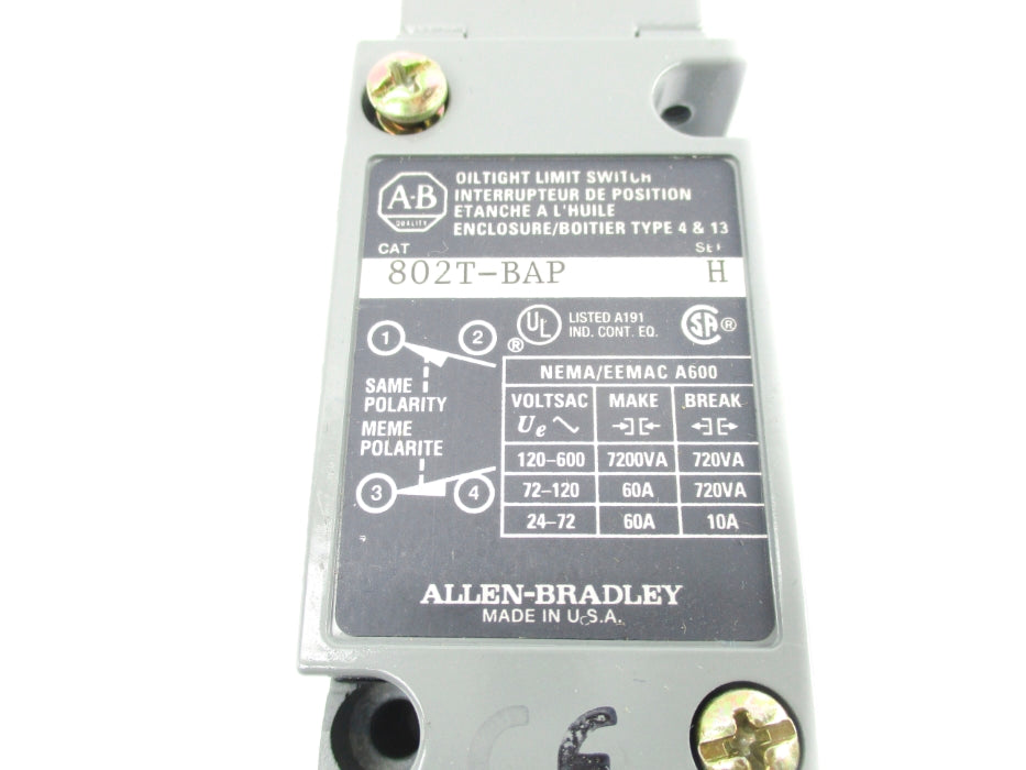 ALLEN BRADLEY 802T-BAP SER. H NSNP