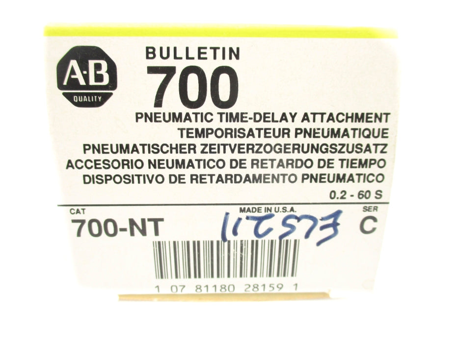 ALLEN BRADLEY 700-NT SER. C 0.2-60S (BK/YL) NSMP