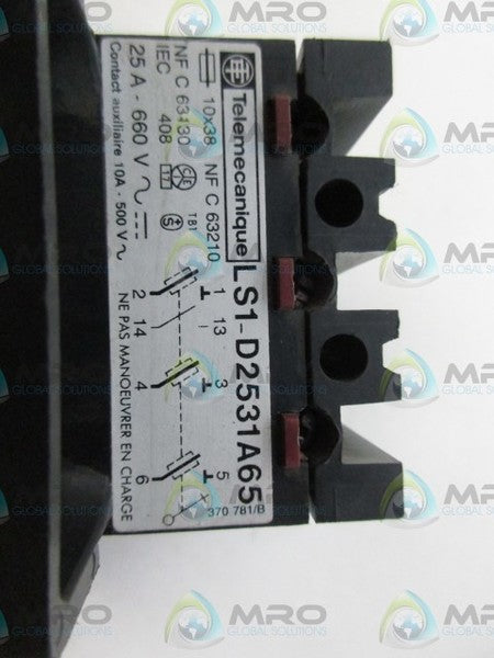 TELEMECANIQUE LS1-D2531A65 FUSE CARRIER  UNMP