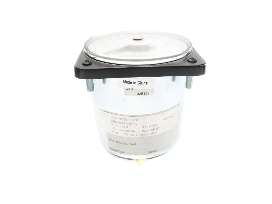 RAM METER DB40/1DCMA/75KV 0-75PSI NSMP