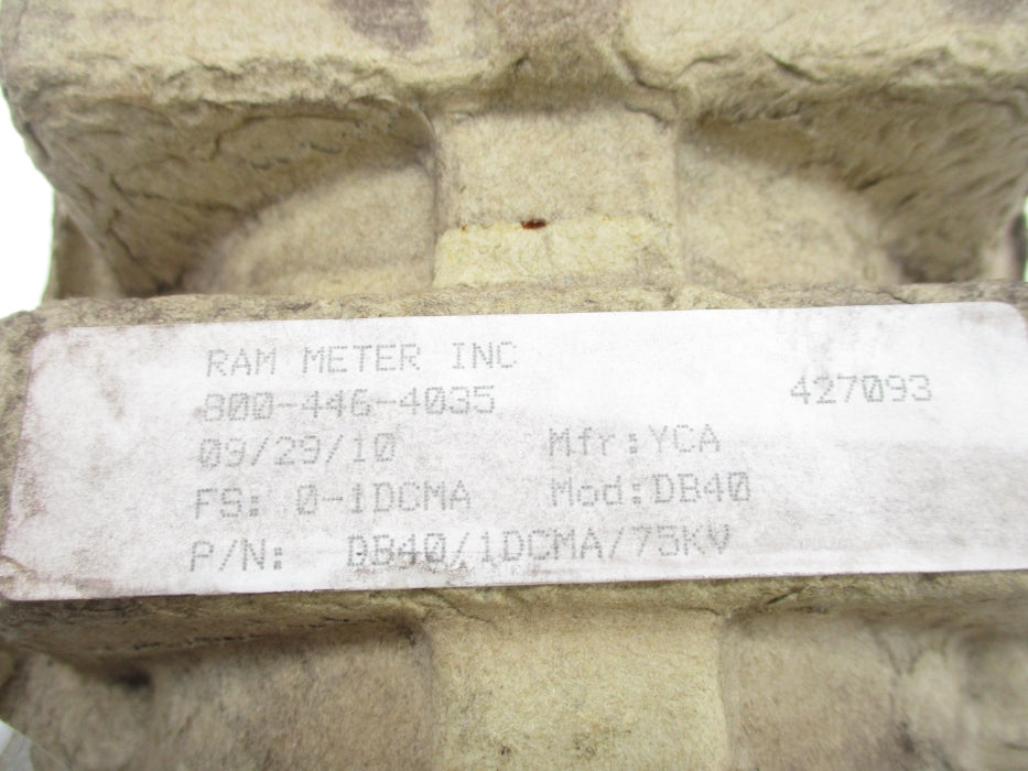 RAM METER DB40/1DCMA/75KV 0-75PSI NSMP