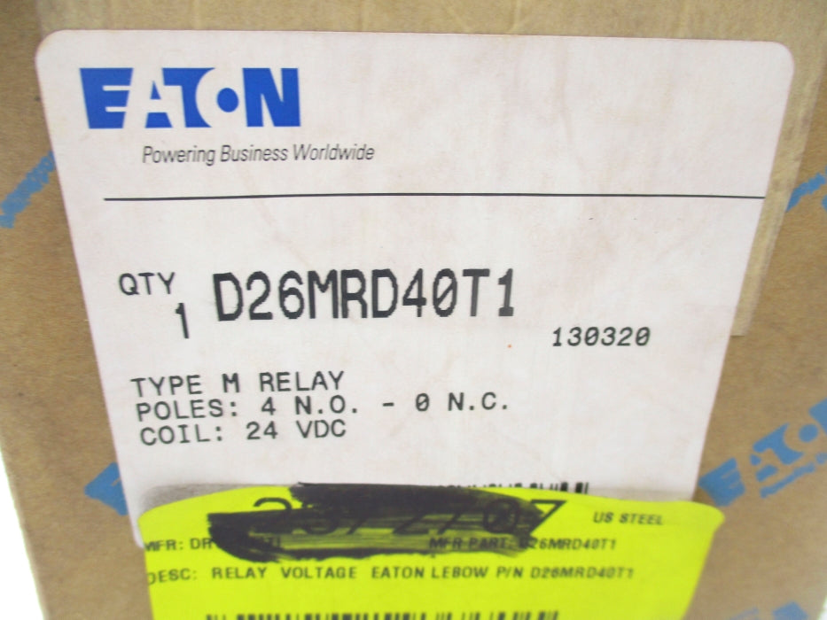 EATON D26MRD40T1 24VDC NSFS