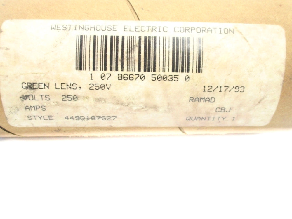 WESTINGHOUSE 449D187G27 NSMP