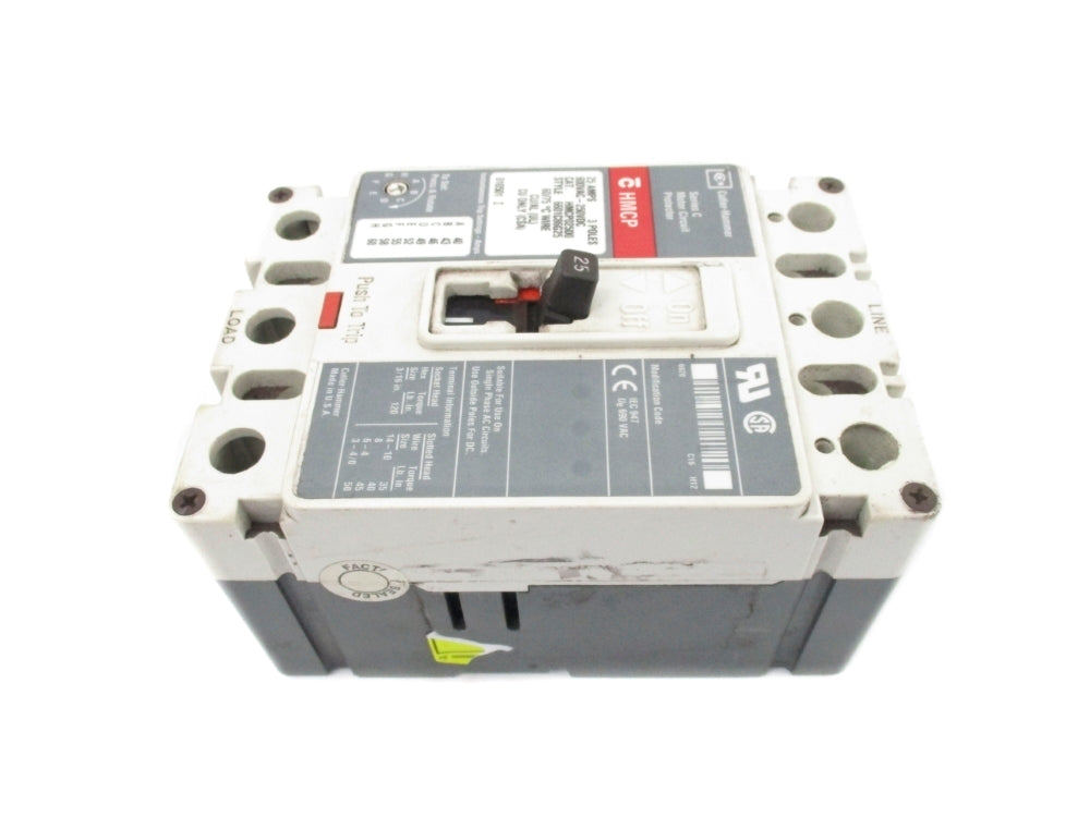 CUTLER HAMMER HMCP025D0 6601C86G25 250-600V 25A UNMP