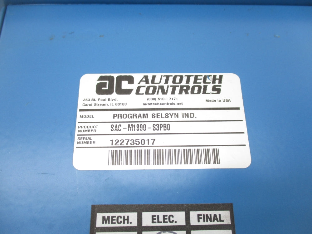 AUJTOTECH CONTROLS SAC-M1890-S3PB0 UNMP