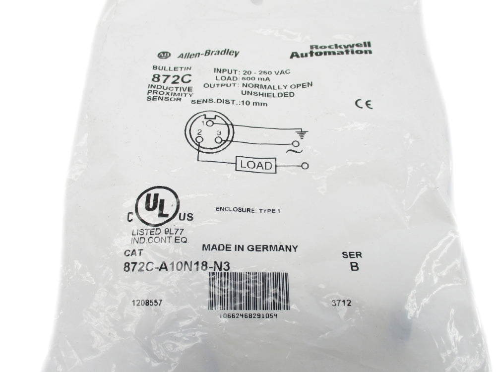 ALLEN BRADLEY 872C-A10N18-N3 SER. B NSMP