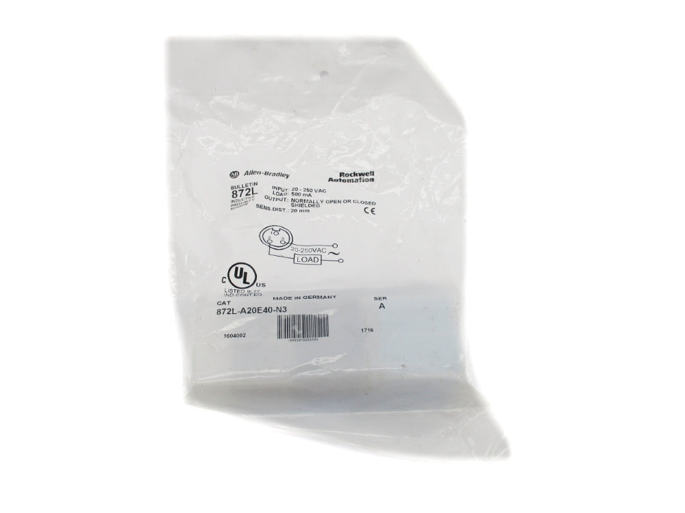 ALLEN BRADLEY 872L-A20E40-N3 SER. A NSMP