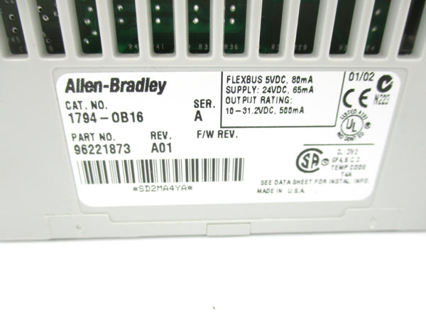 ALLEN BRADLEY 1794-OB16 SER. A 24VDC NSNP